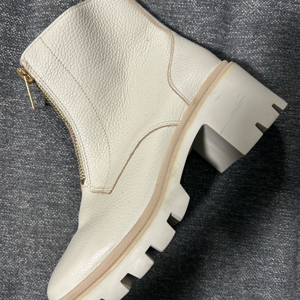 Elegant Cream Ankle Boots- Size 9 New